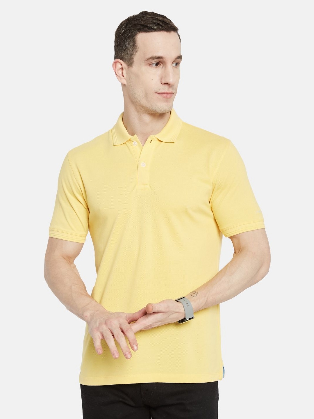 

Octave Men Polo Collar T-shirt, Yellow