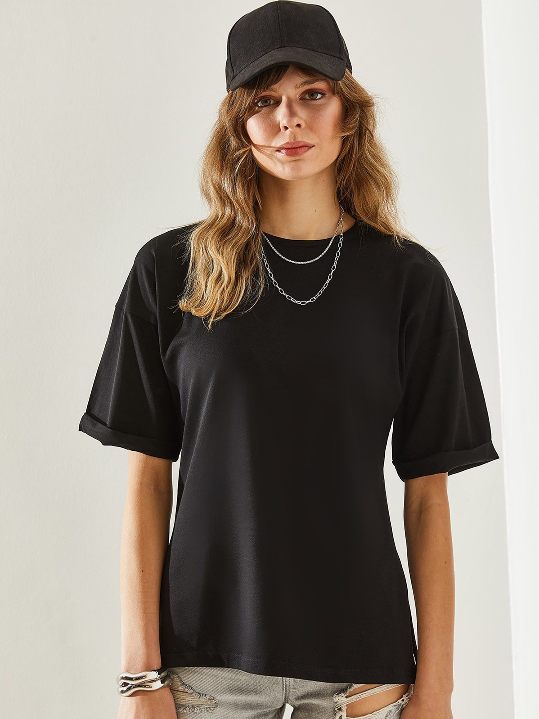 

BIANCO LUCCI Women Pockets T-shirt, Na