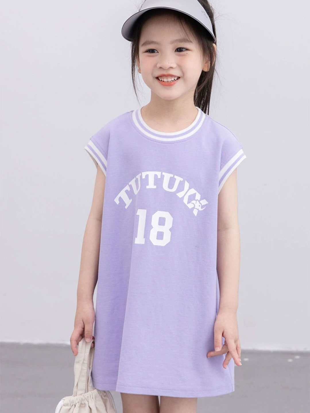 

LULU & SKY Print T-shirt Dress, Purple