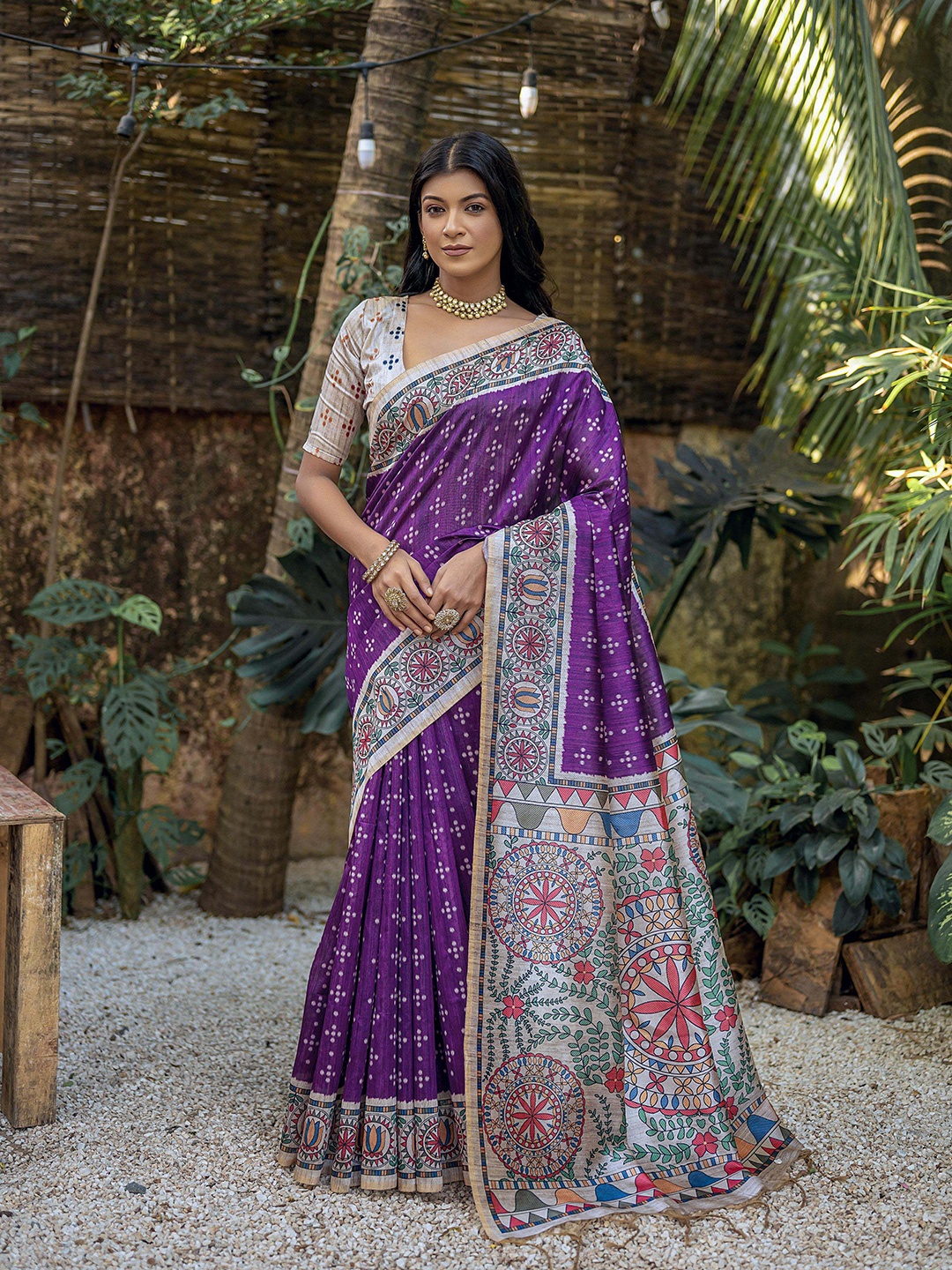 

Ekta Textiles Woven Design Pure Silk Banarasi Saree, Violet