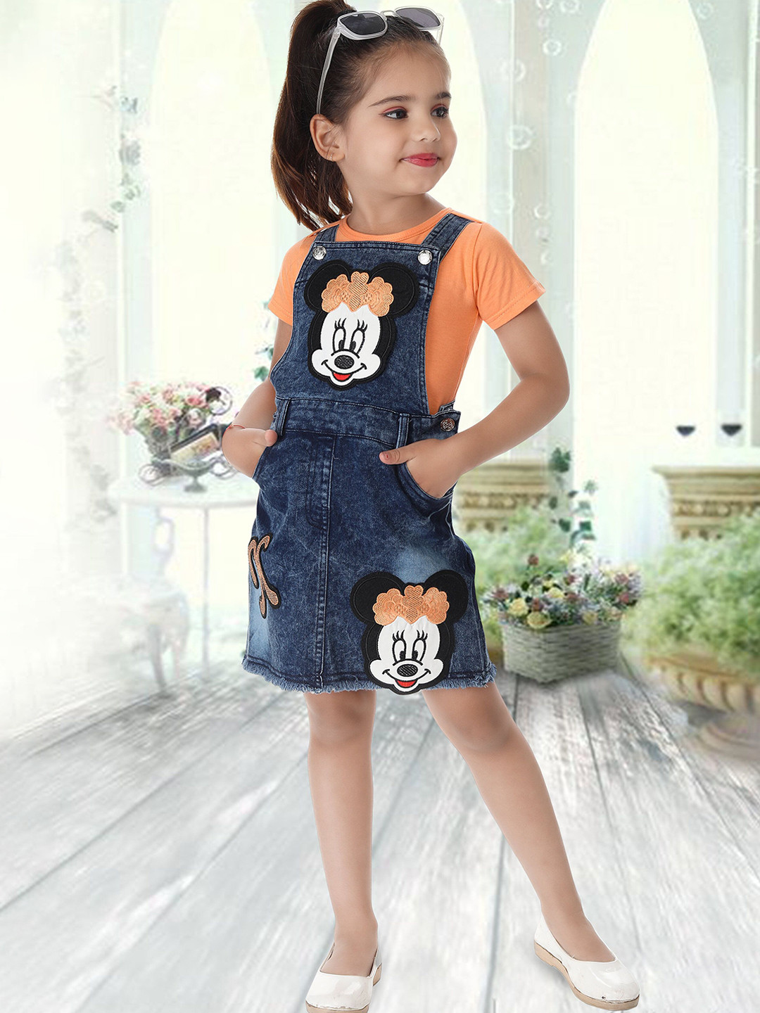 

R8 CHOICE Girls T-shirt with Skirt, Peach