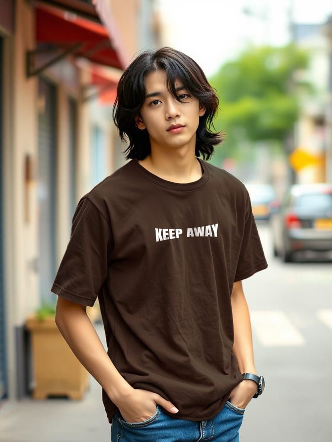 

TOGS & TERRE Men Typography Printed Organic Cotton T-shirt, Brown
