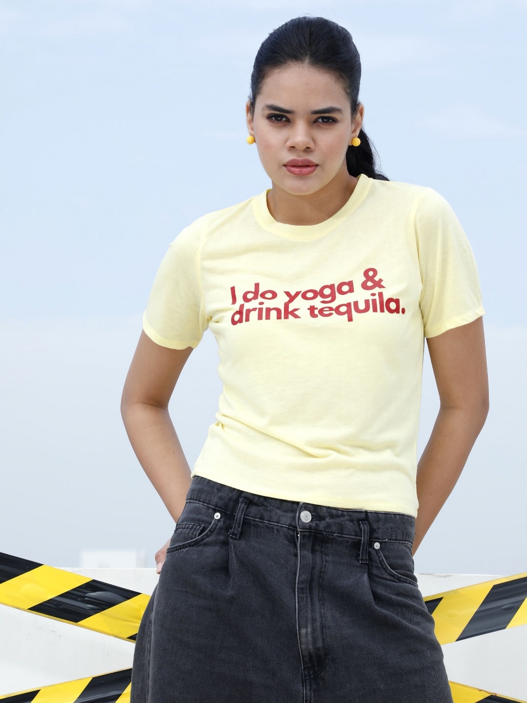 

Athena Unapologetic Women Typography Printed T-shirt, Yellow