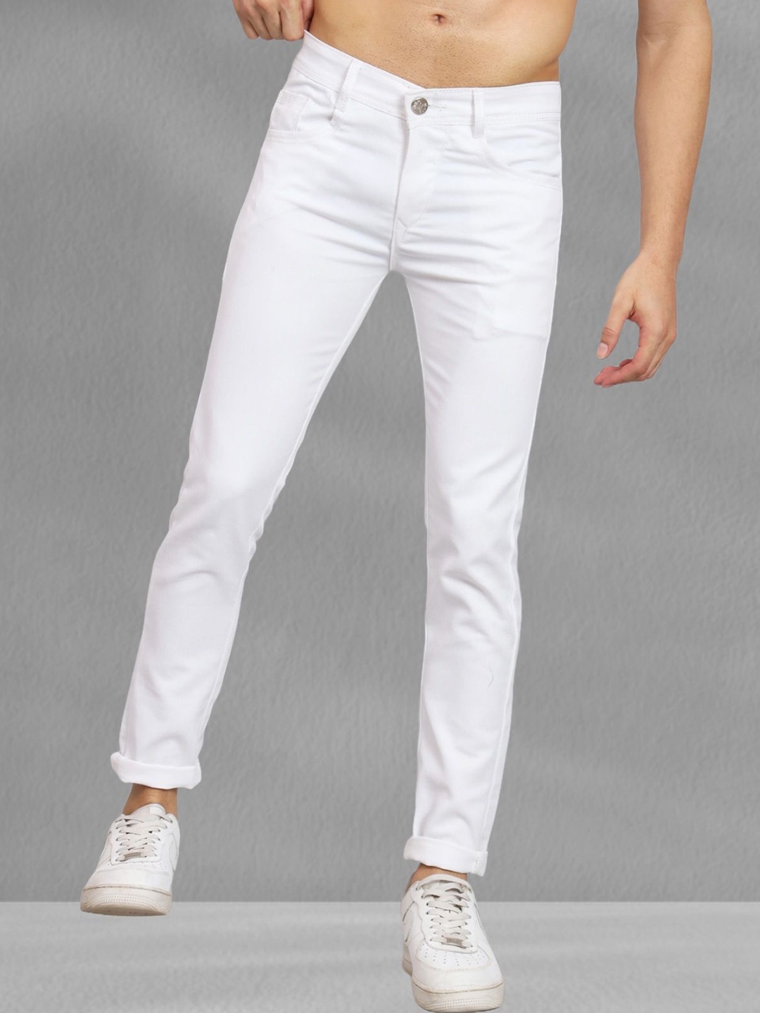 

LINARIA Men Classic Slim Fit Jeans, White