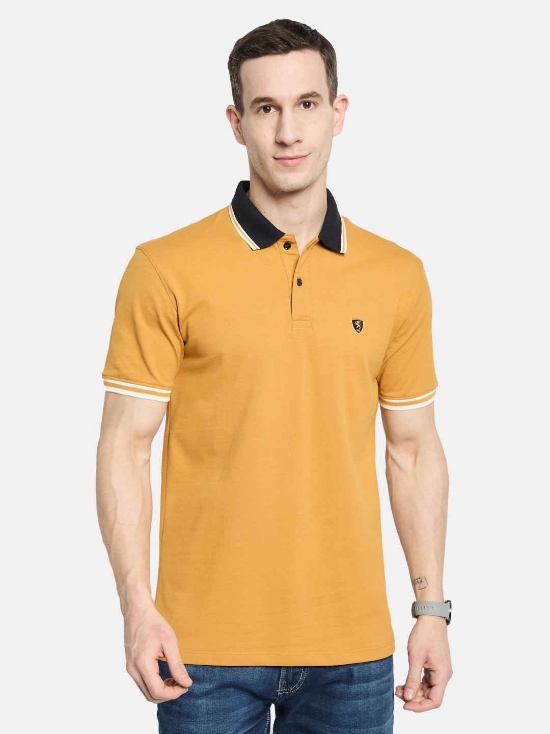 

Octave Men Polo Collar T-shirt, Yellow