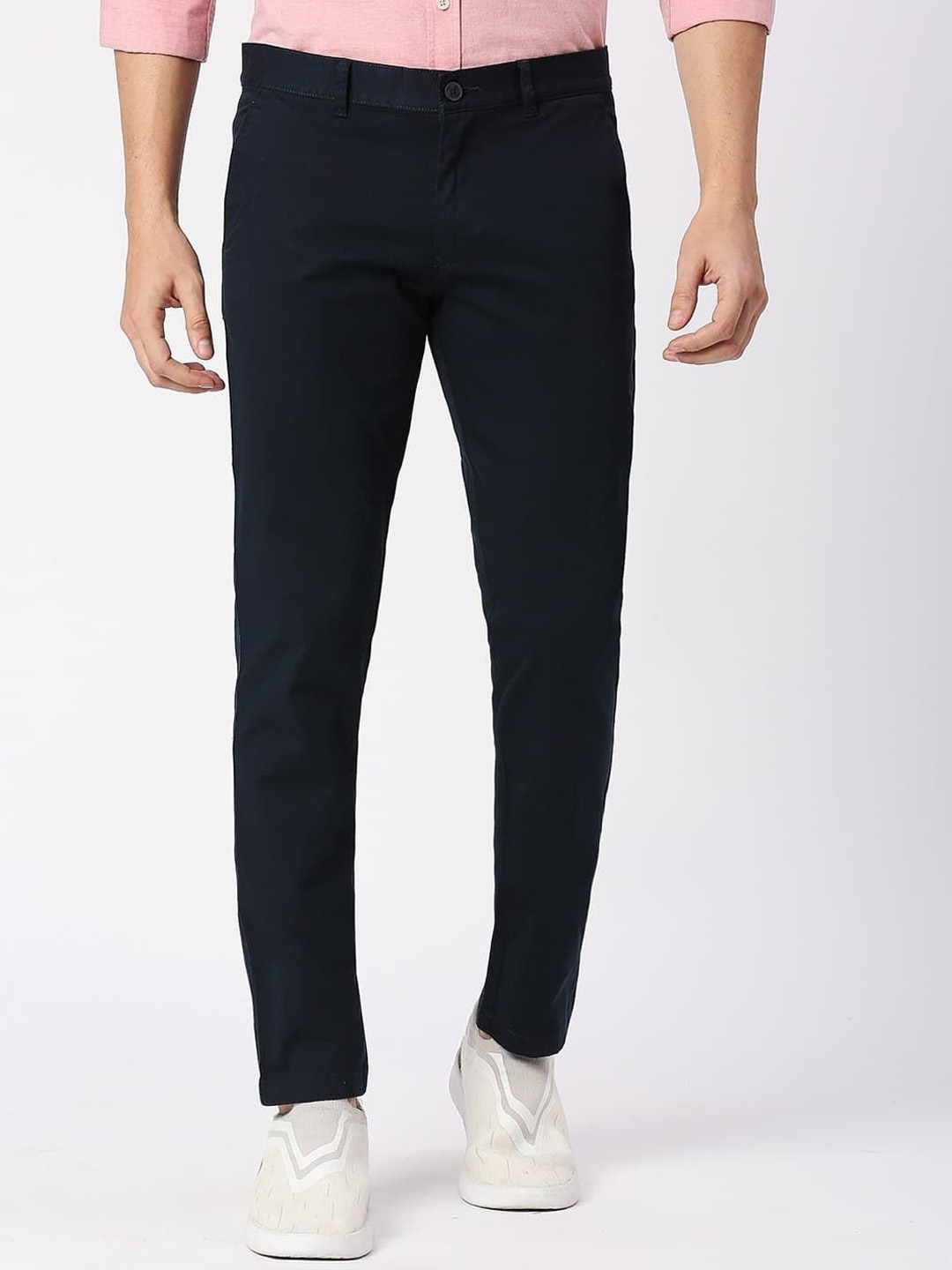 

Basics Men Tapered Fit Trousers, Navy blue