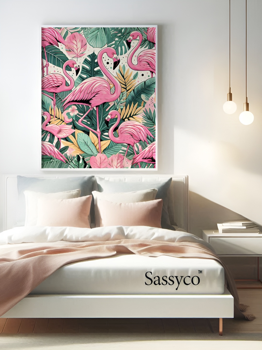 

Sassyco Pink & Green 1 Piece Canvas Birds and Animals Wall Paintings