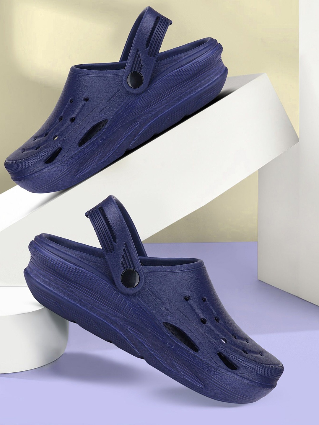 

BERSACHE Men Clogs, Navy blue