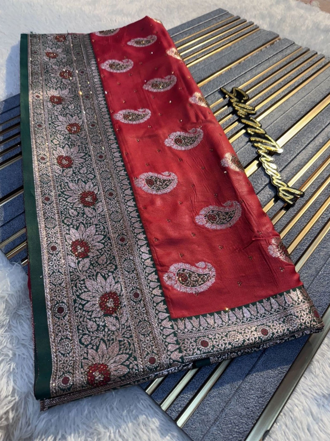 

DIVASTRI Woven Design Zari Pure Silk Banarasi Saree, Orange