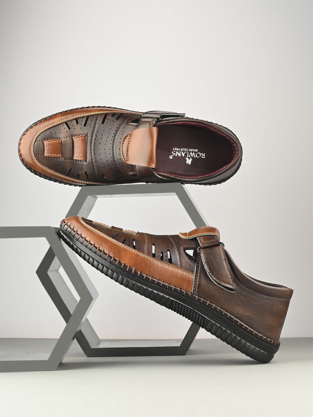

Rowlans Men Fisherman Sandals, Brown