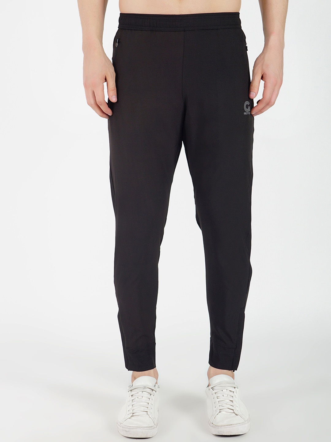 

GOTO Men Mid-Rise Joggers, Black