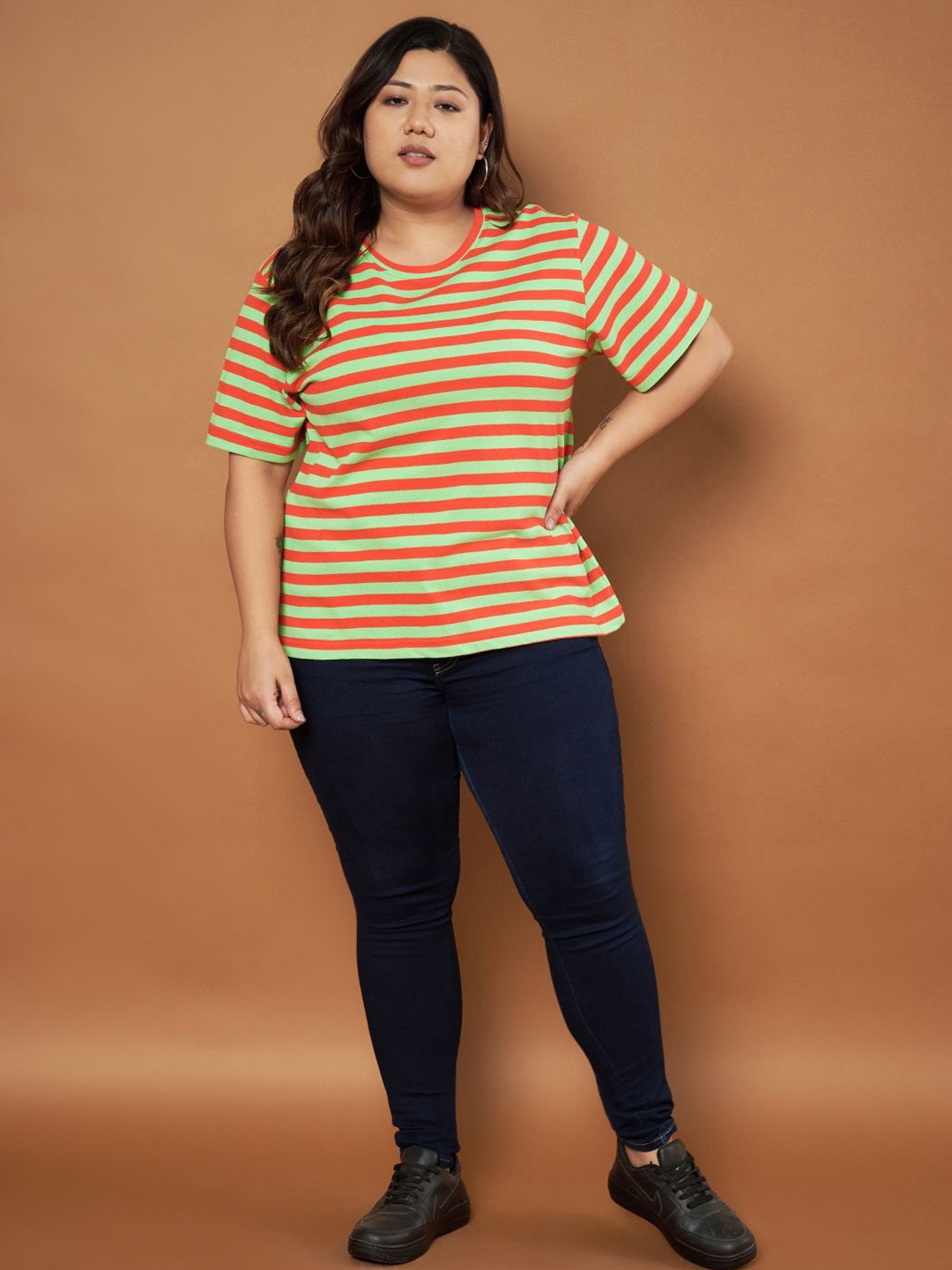 

AUSTIVO Striped Top, Green