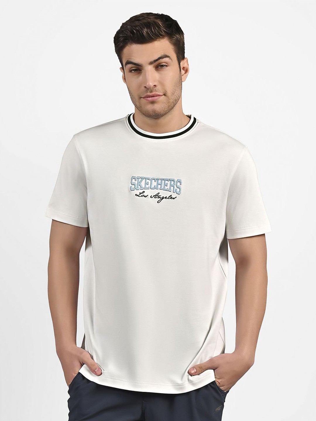 

Skechers Men Cricket T-Shirts, White