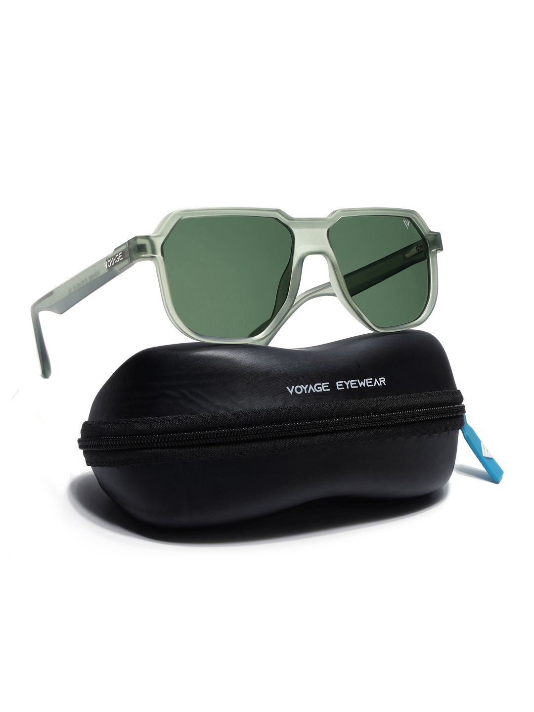 

Voyage Unisex Square Sunglasses with Polarised and UV Protected Lens, Green