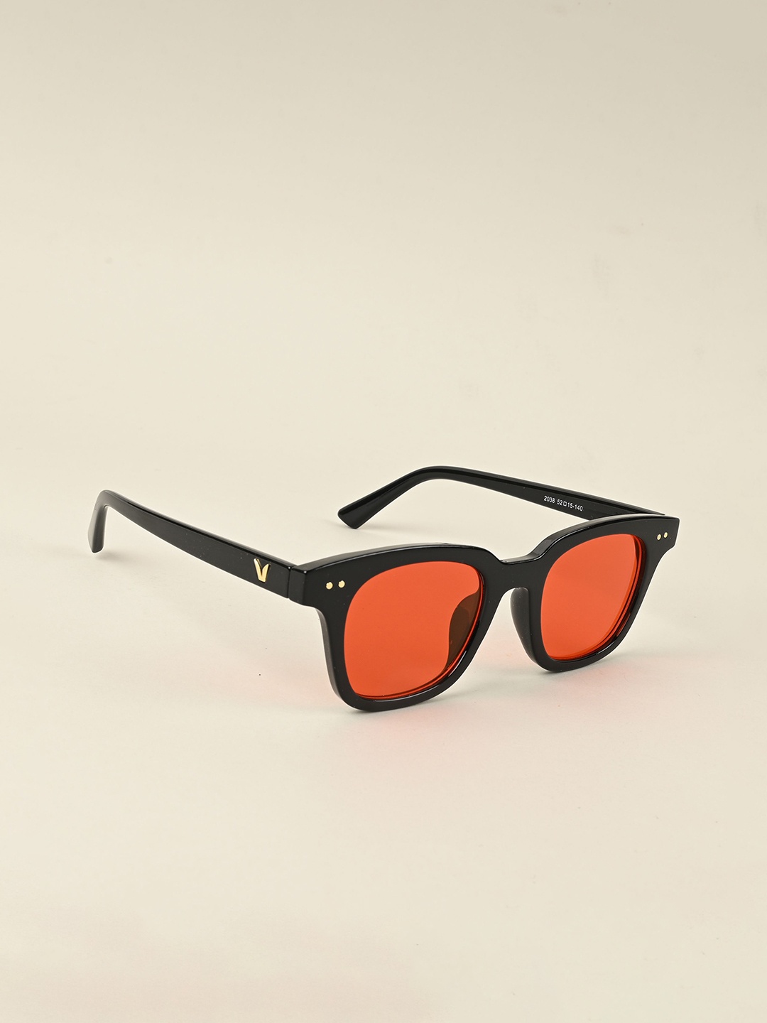 

IDOR Unisex Square Sunglasses with UV Protected Lens, Red