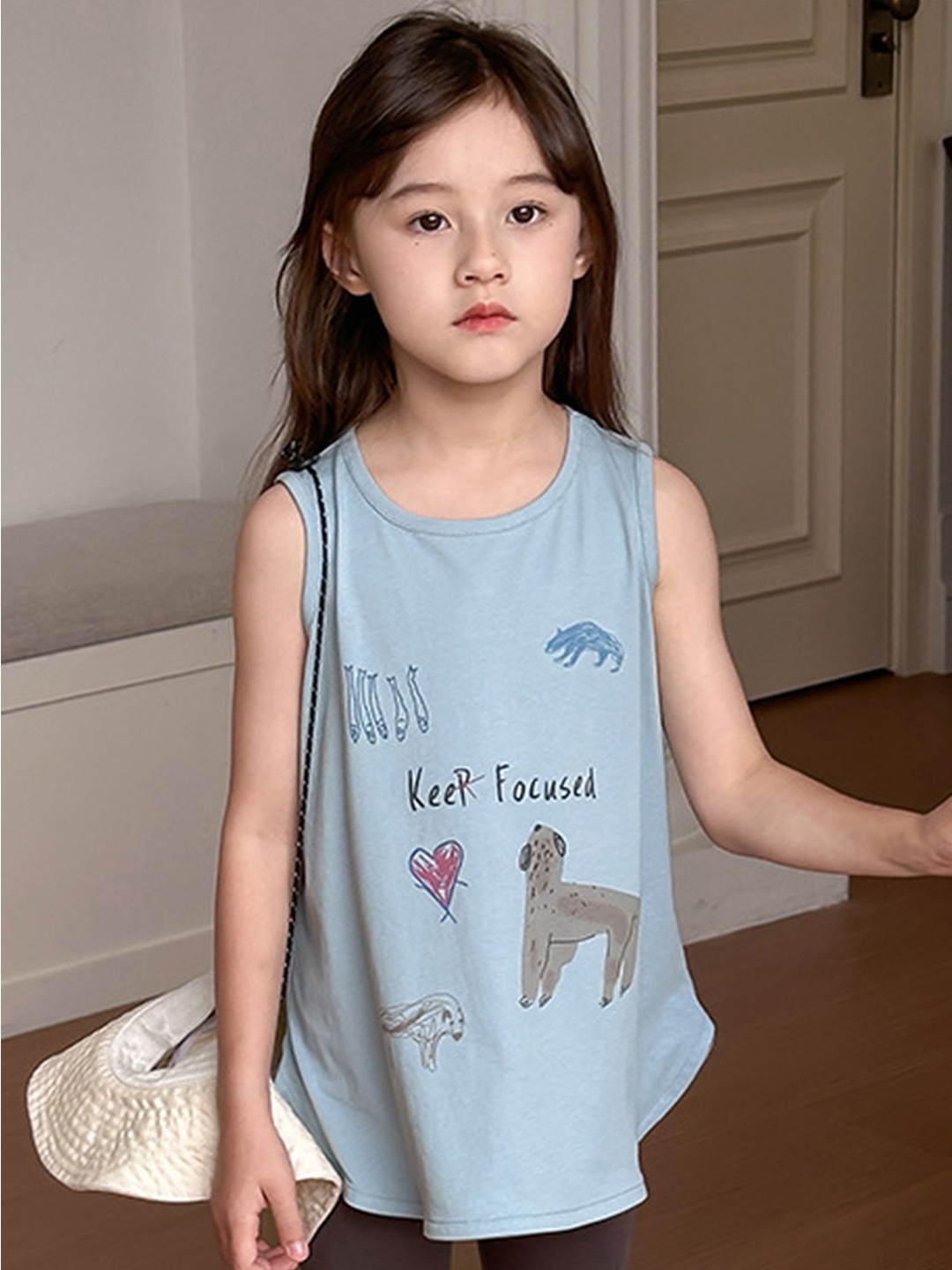 

LULU & SKY Print Top, Blue
