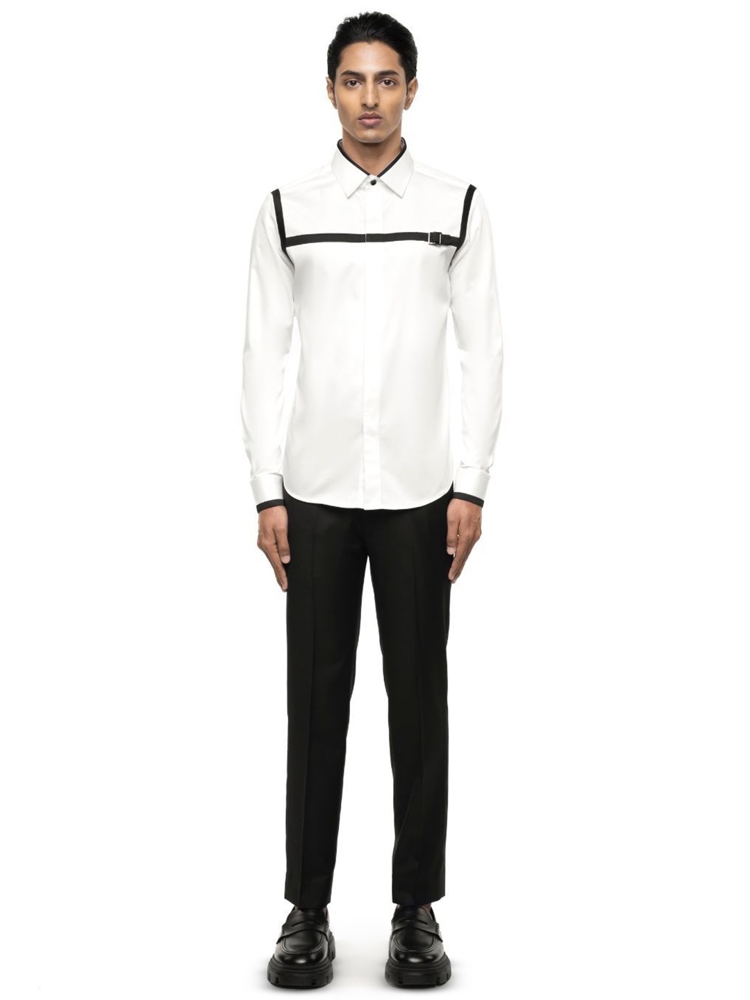

SDS By Kushal Shah Men Smart Tailored Fit Opaque Party Shirt, White