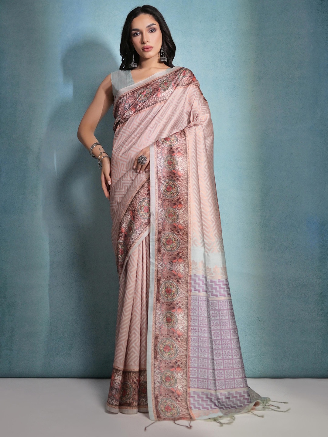 

Ekta Textiles Woven Design Pure Silk Banarasi Saree, Beige