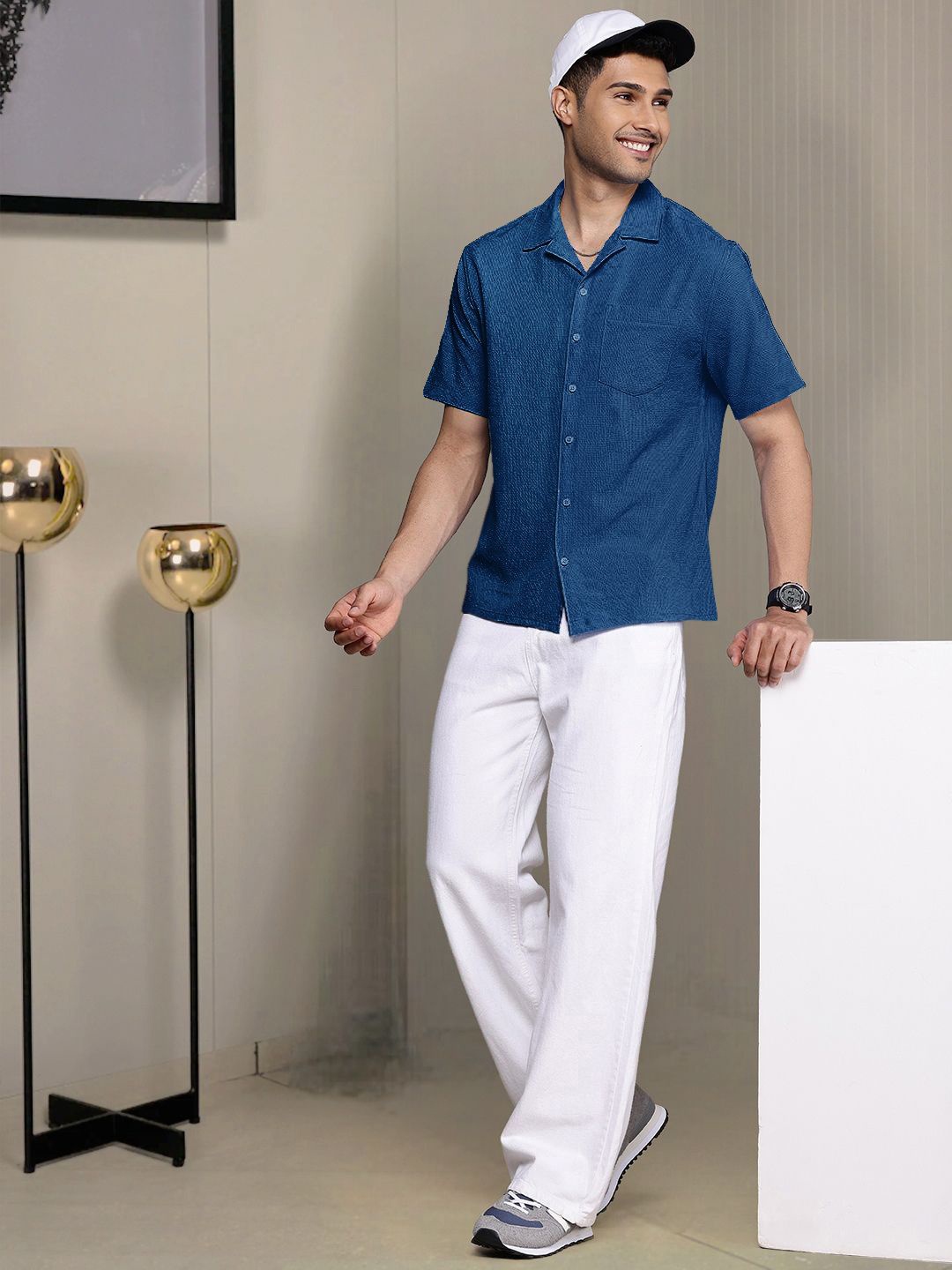

Moda Rapido Men Standard Opaque Casual Shirt, Teal
