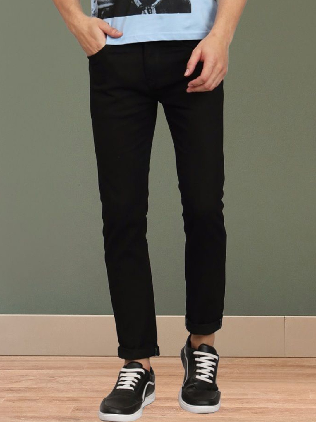 

LINARIA Men Classic Slim Fit Jeans, Black