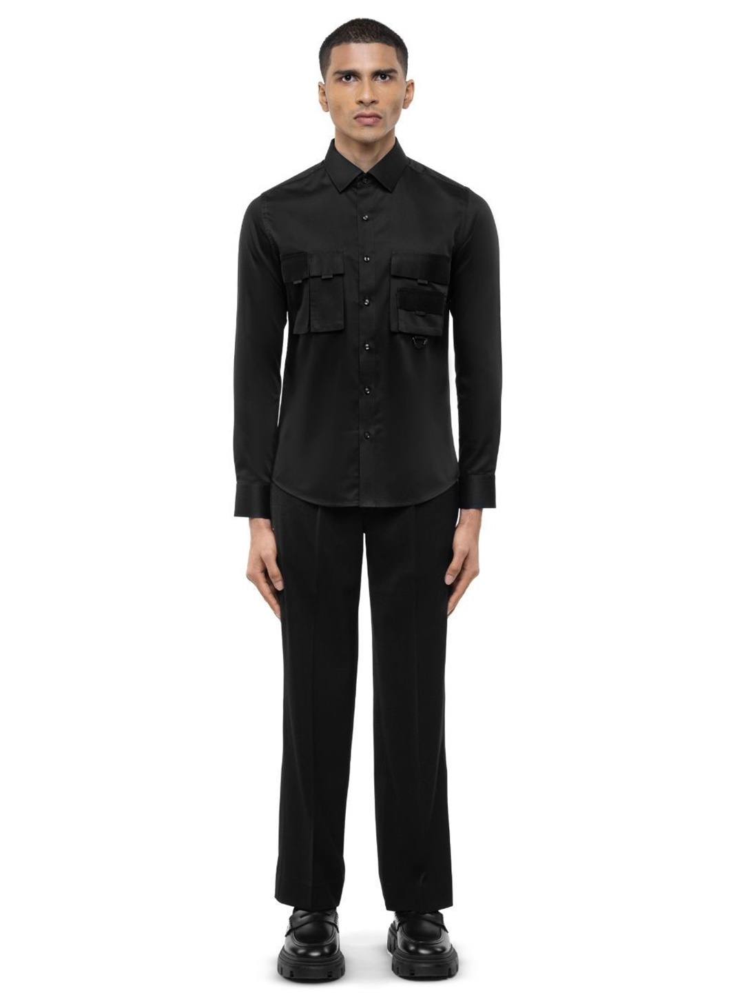 

SDS By Kushal Shah Men Smart Tailored Fit Opaque Party Shirt, Green
