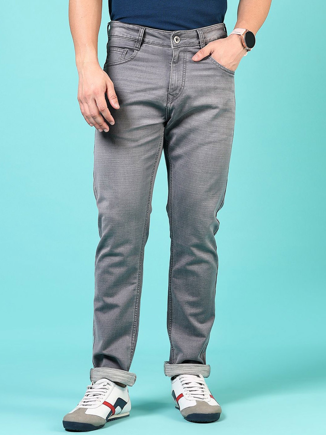 

V-Mart Men Light Fade Jeans, Grey