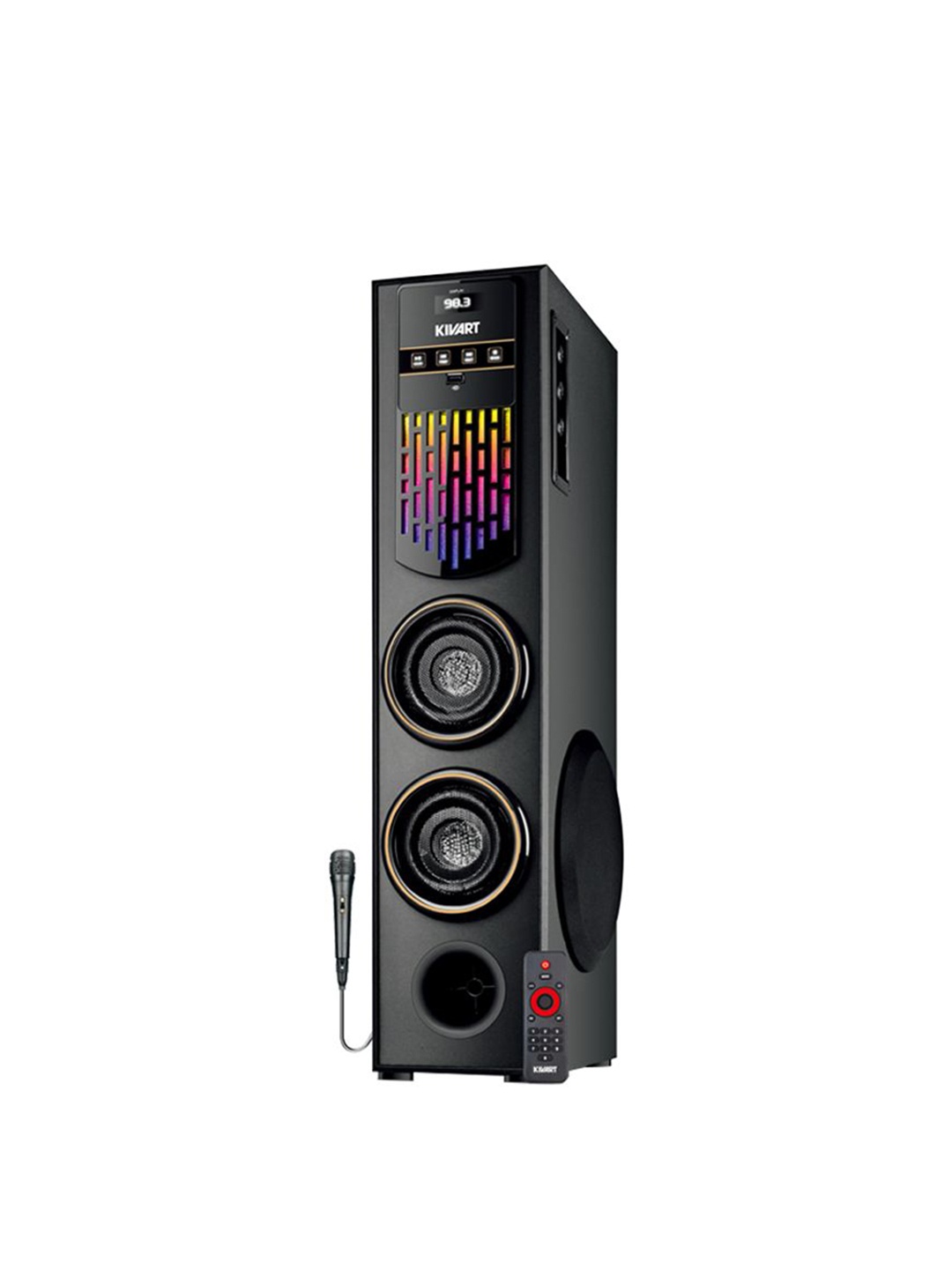 

KIVART Powerful 80W Bluetooth Sound Box Speaker With Super Bass & RGB Lights, Black