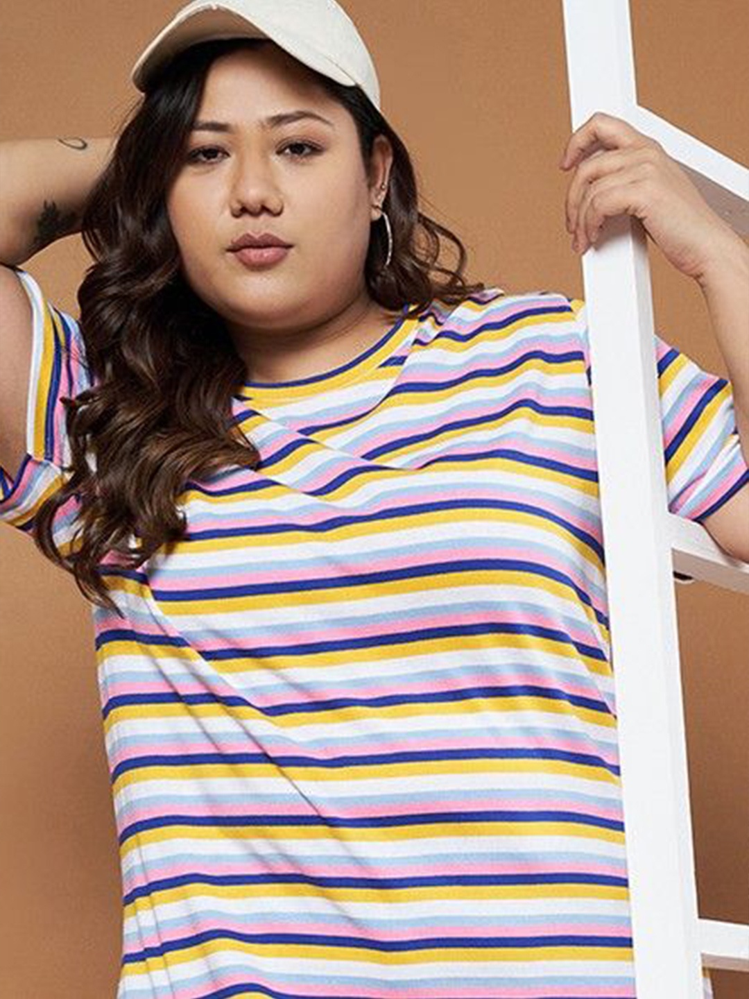 

AUSTIVO Striped Top, Navy blue