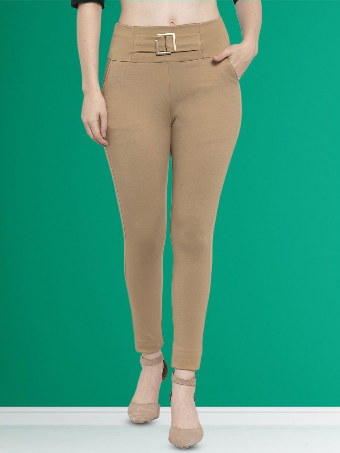 

Moda Rapido Women Jeggings, Beige