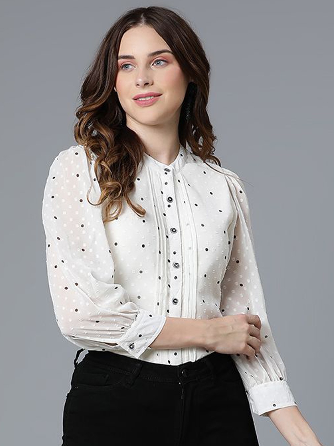 

VEGAL Georgette Top, White