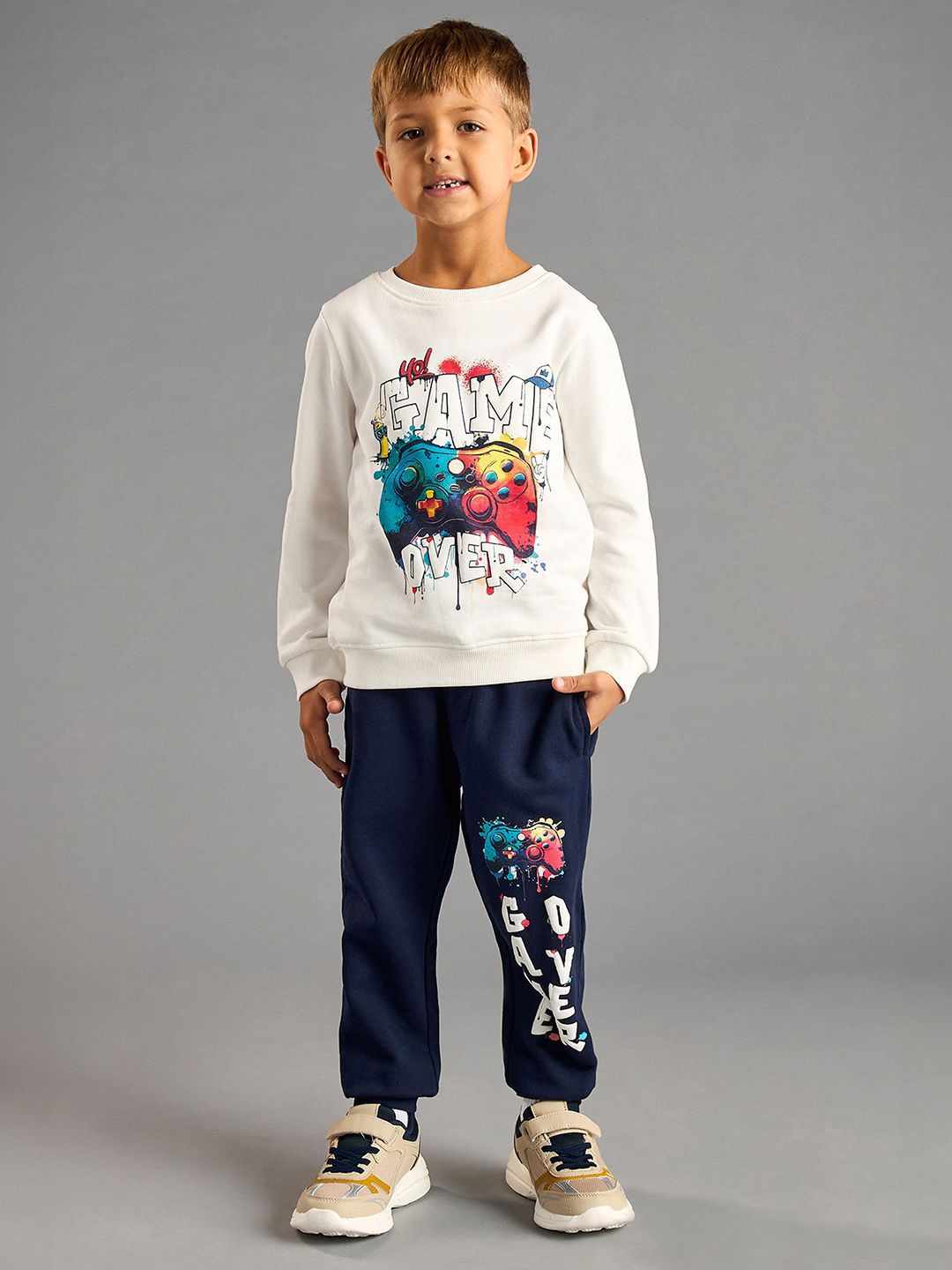 

max Boys Printed T-shirt, White