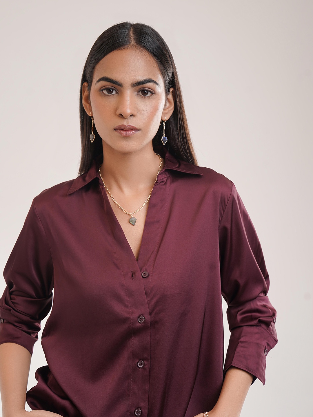 

ROYAL PITARAH Contemporary Drop Earrings, Gold