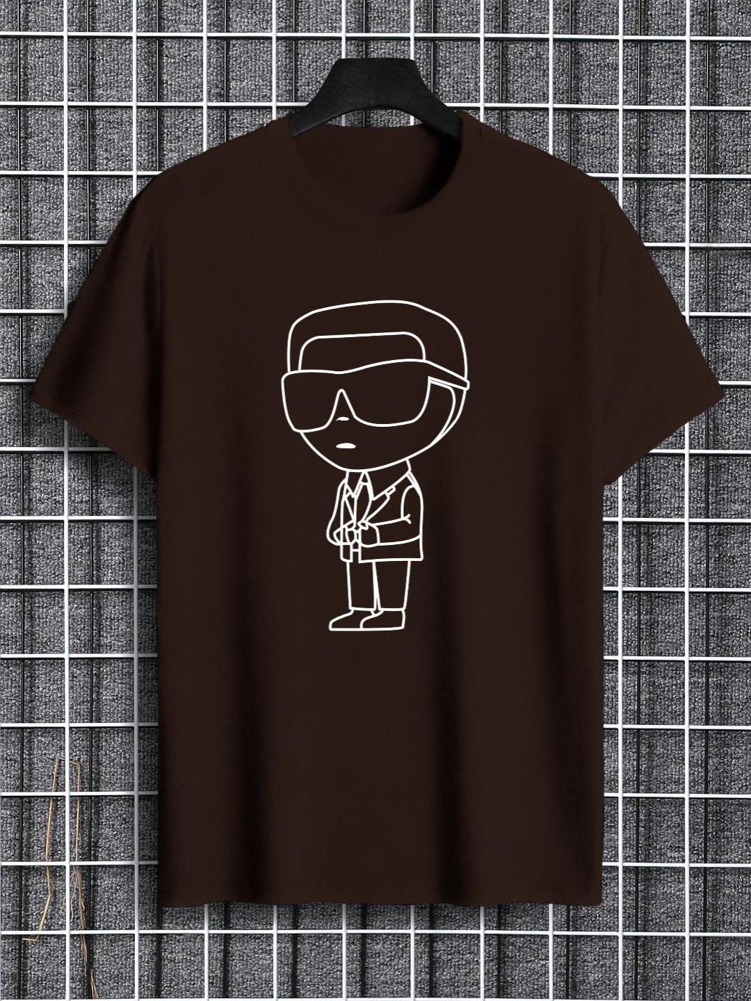 

TOGS & TERRE Men Typography Printed Organic Cotton T-shirt, Brown
