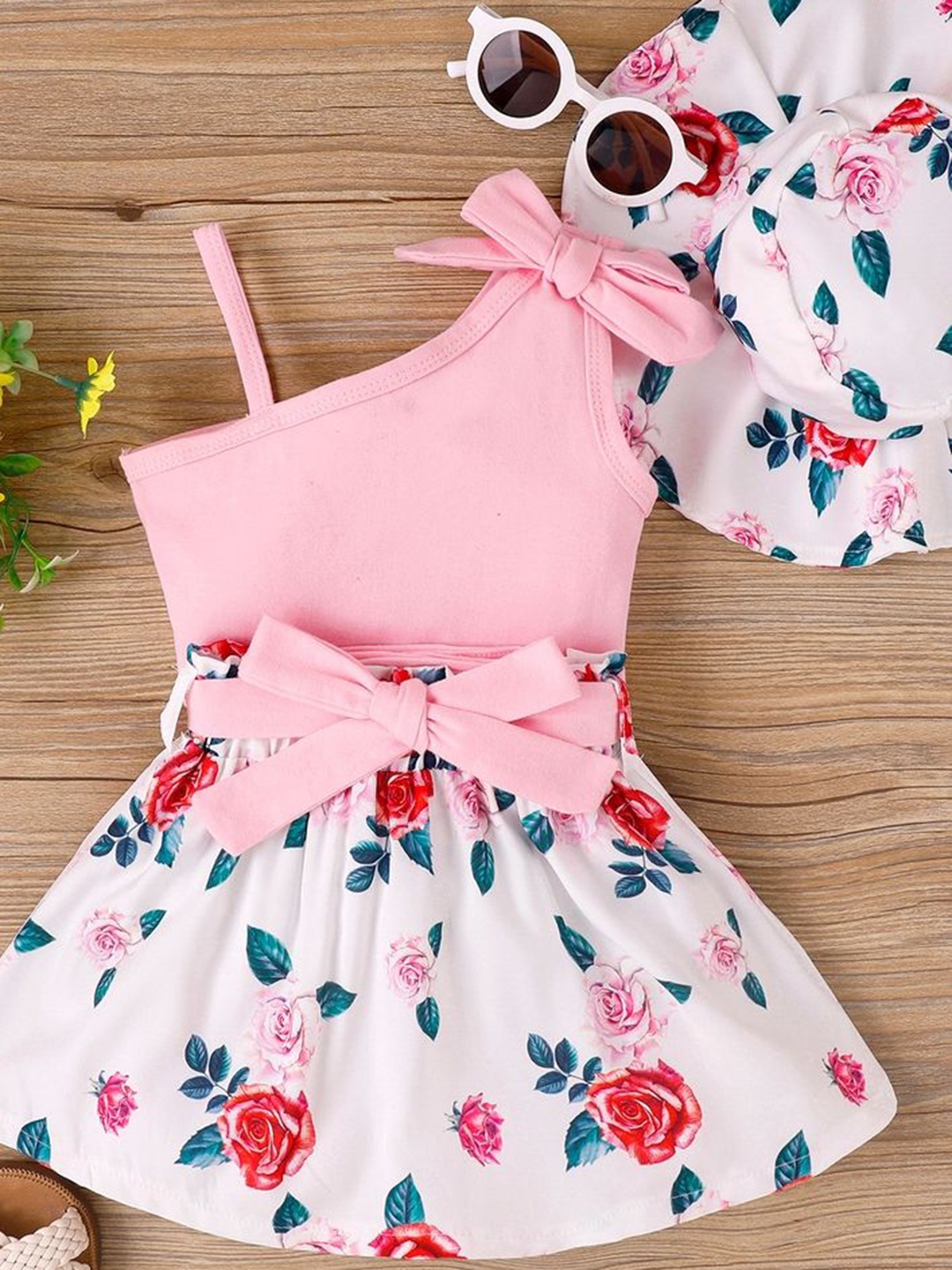 

LULU & SKY Girls Top with Skirt, Pink