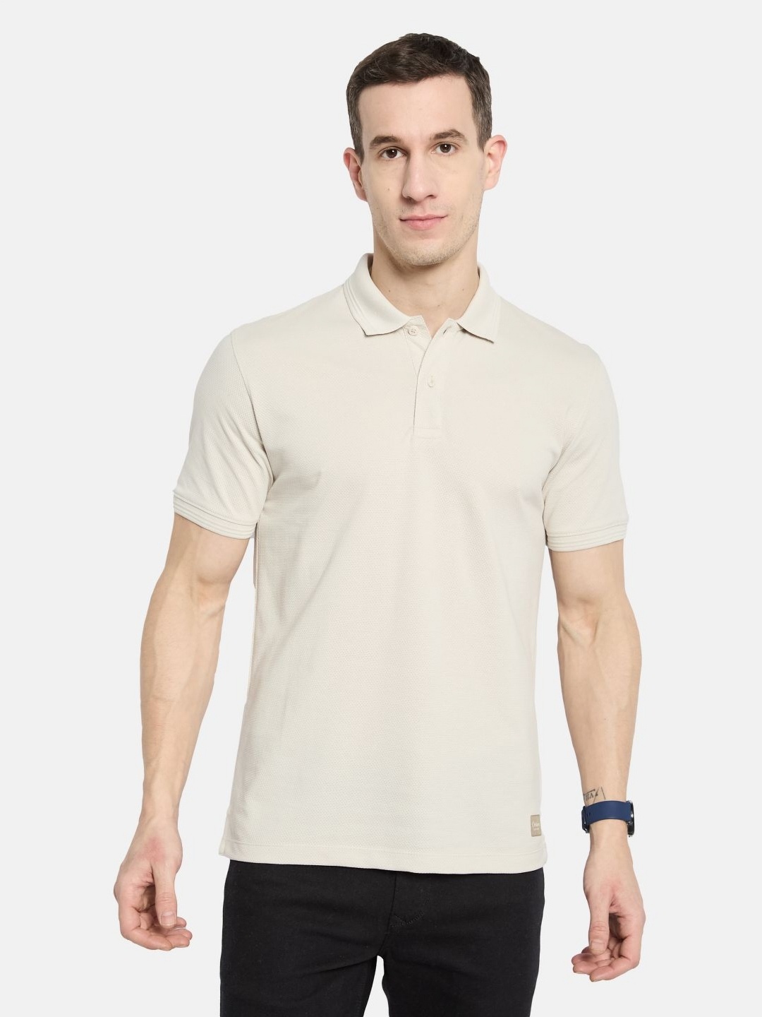

Octave Men Polo Collar T-shirt, Grey