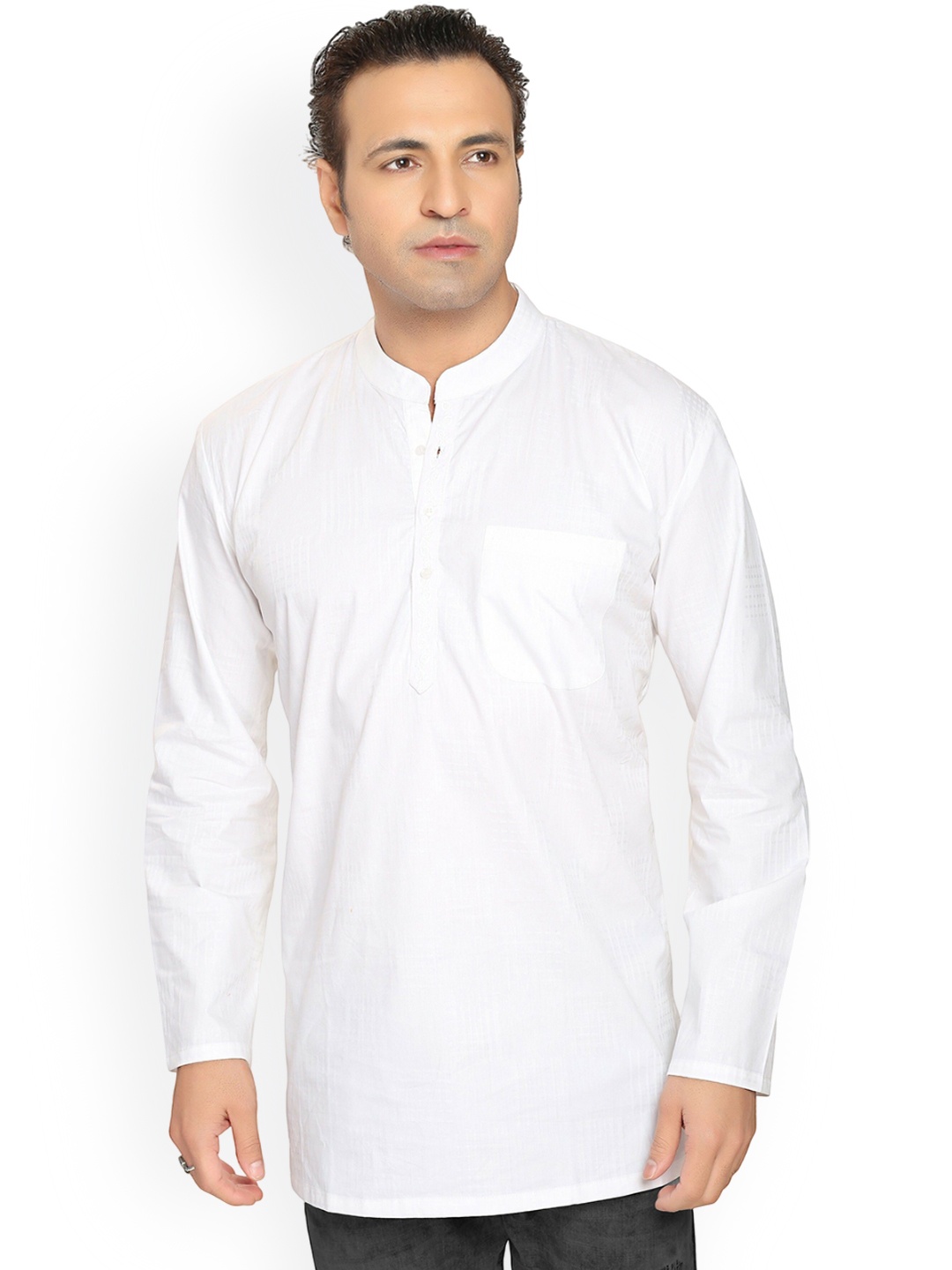 

Arch element Men Chikankari Kurta, White