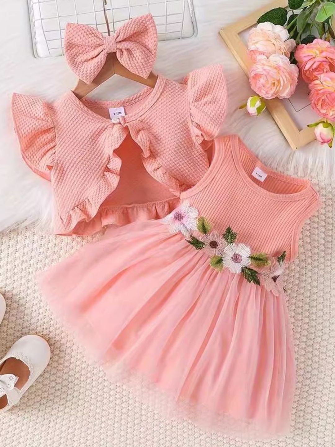 

LULU & SKY Girls Top with Skirt, Pink