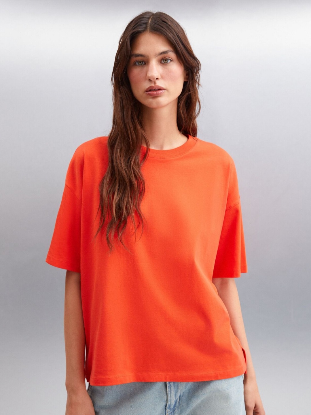 

GRIMELANGE Women Pockets T-shirt, Na