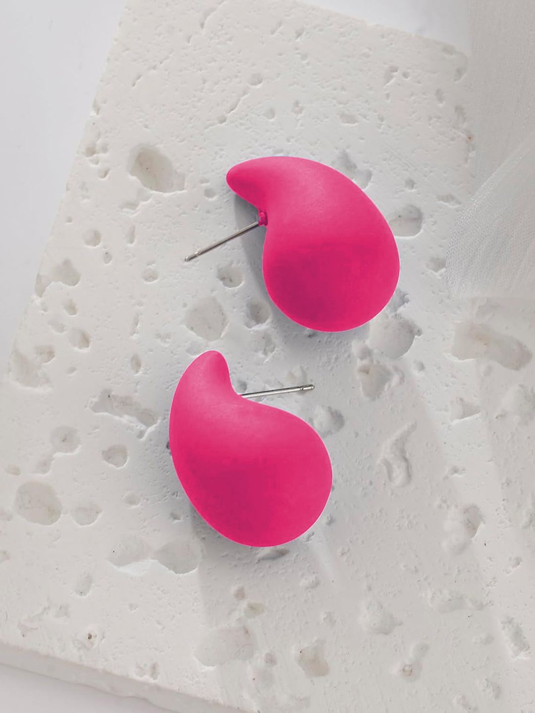 

FIMBUL Teardrop Shaped Drop Earrings, Pink