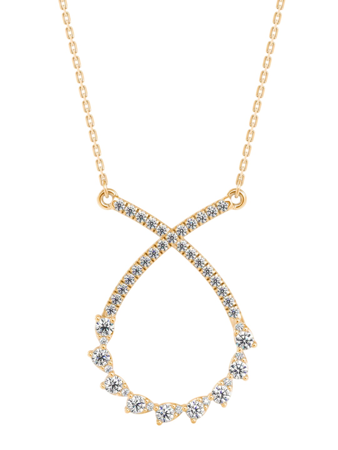 

Emori Tropical Twist Diamond Necklace, Gold