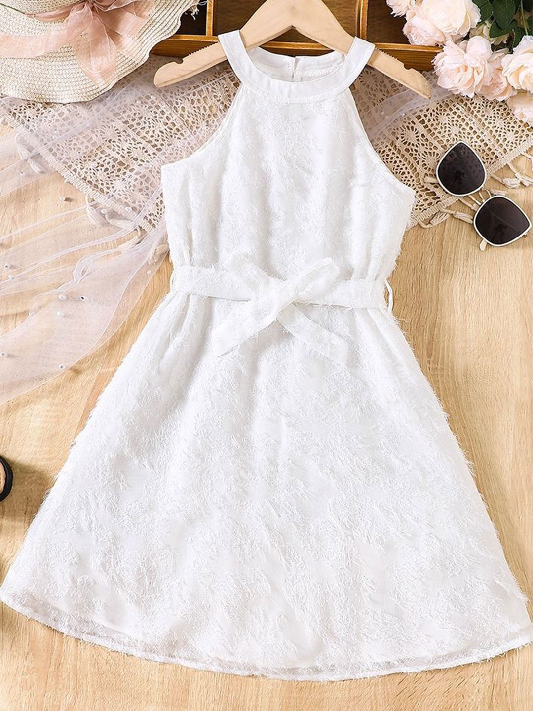 

LULU & SKY Fit & Flare Dress, White