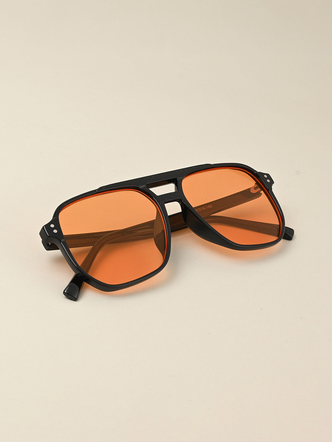 

IDOR Unisex Square Sunglasses with UV Protected Lens, Orange