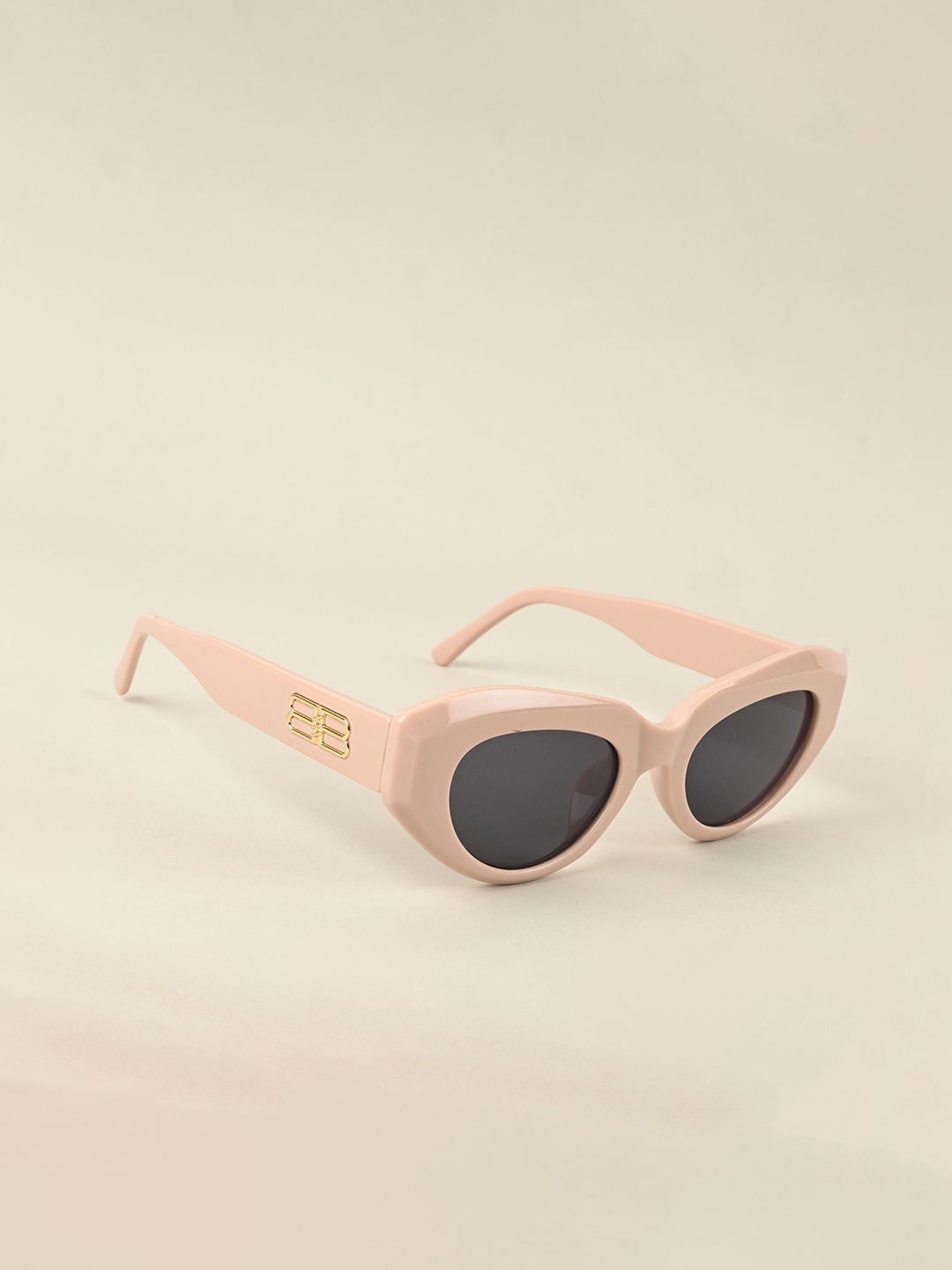 

IDOR Women Oval Sunglasses with UV Protected Lens, Black