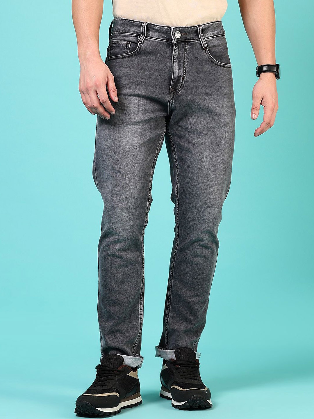 

V-Mart Men Light Fade Jeans, Grey