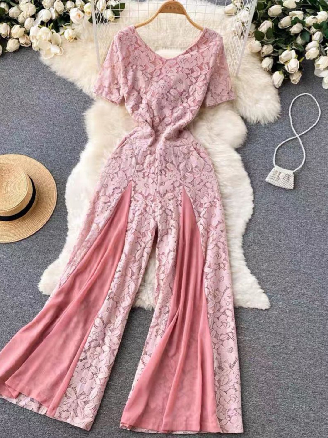 

MADE FOR HER LABEL Basic Jumpsuit, Pink