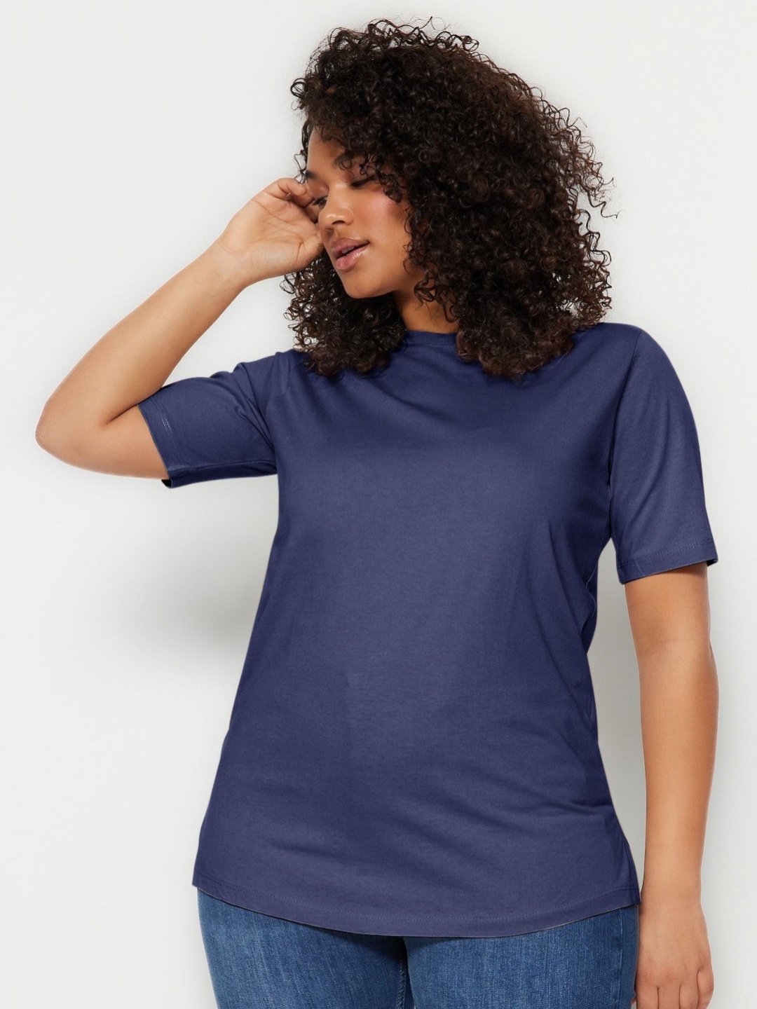 

Trendyol Women V-Neck Pockets T-shirt, Na