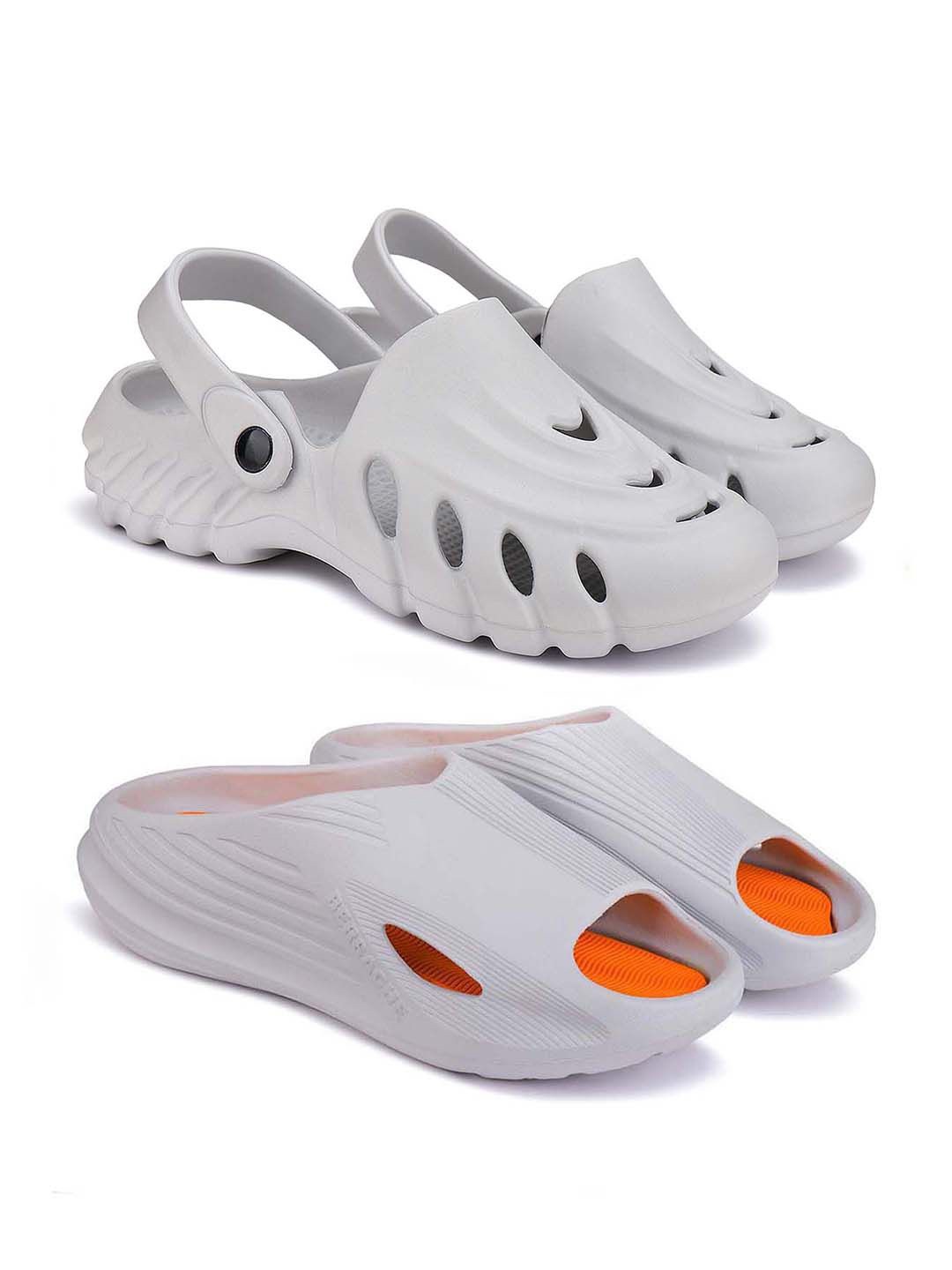 

BERSACHE Men Clogs, White