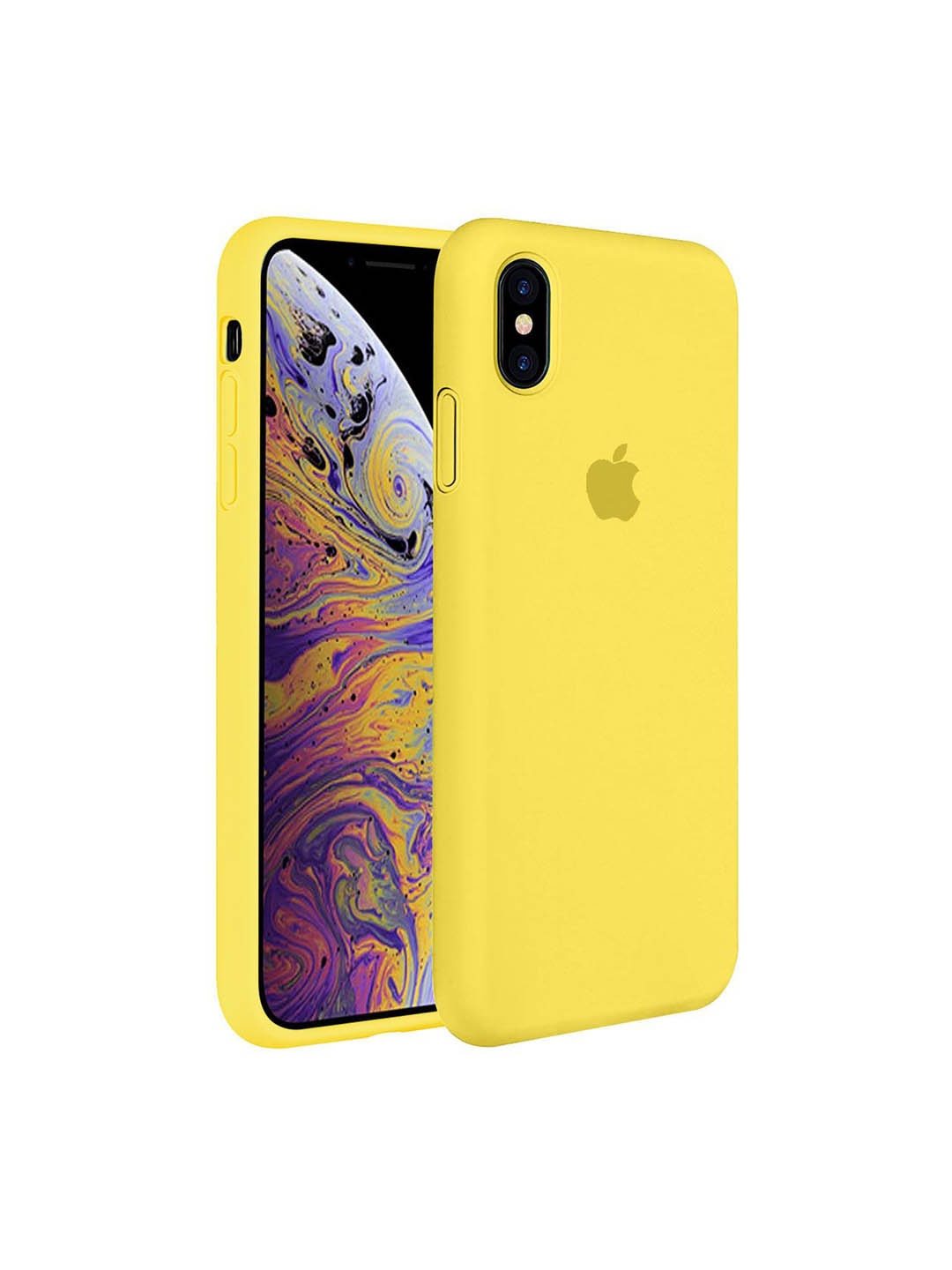

LIRAMARK Solid Printed iPhone X Back Case Mobile Accessories, Yellow