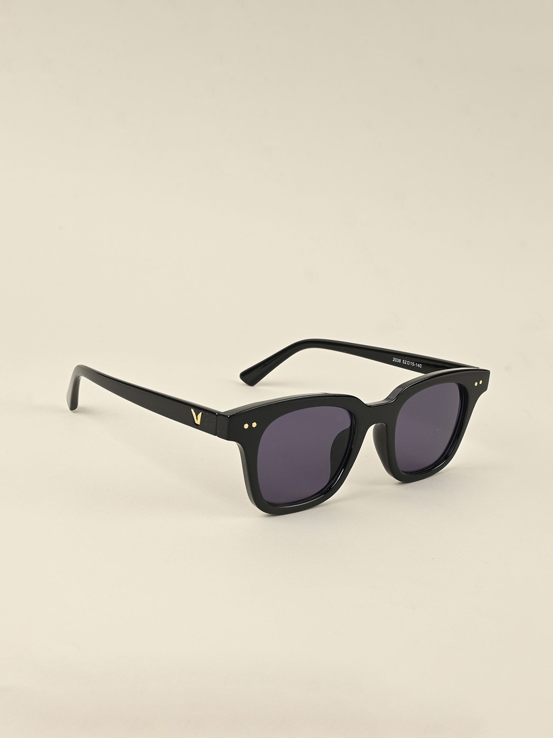 

IDOR Unisex Square Sunglasses with UV Protected Lens, Black