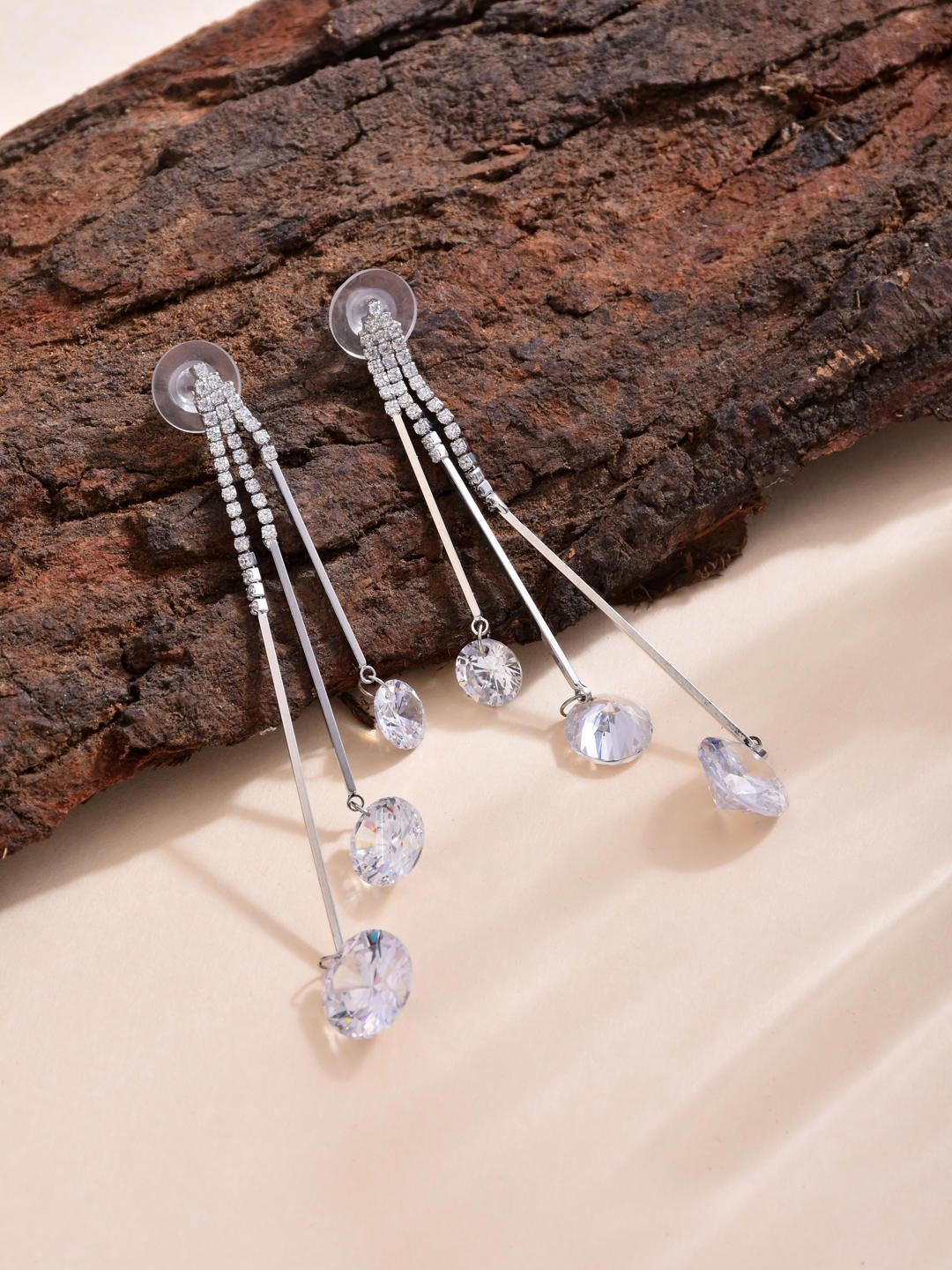 

Reenisaa Spherical Drop Earrings, Silver